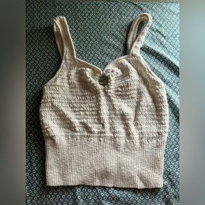 Abercrombie & fitch off white knitted, crop top!
